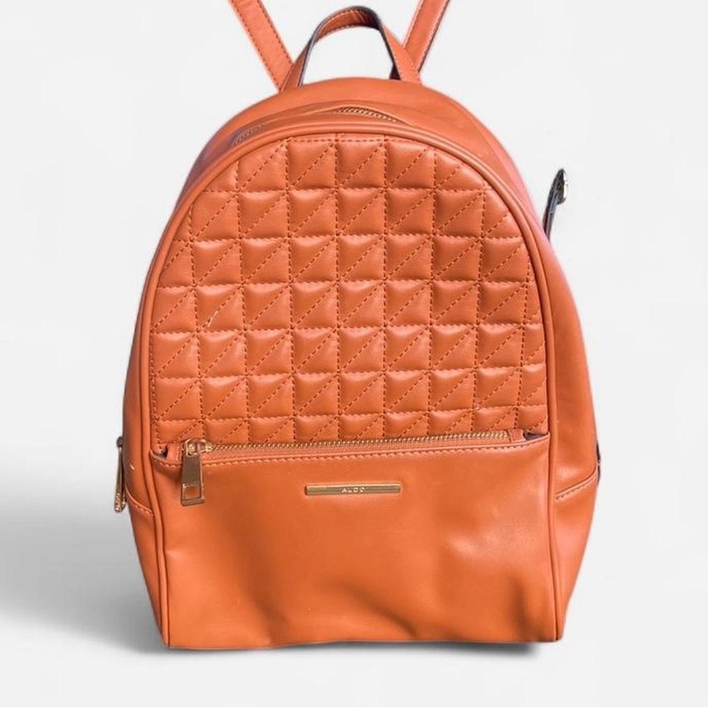 Aldo Quilted Orange Backpack